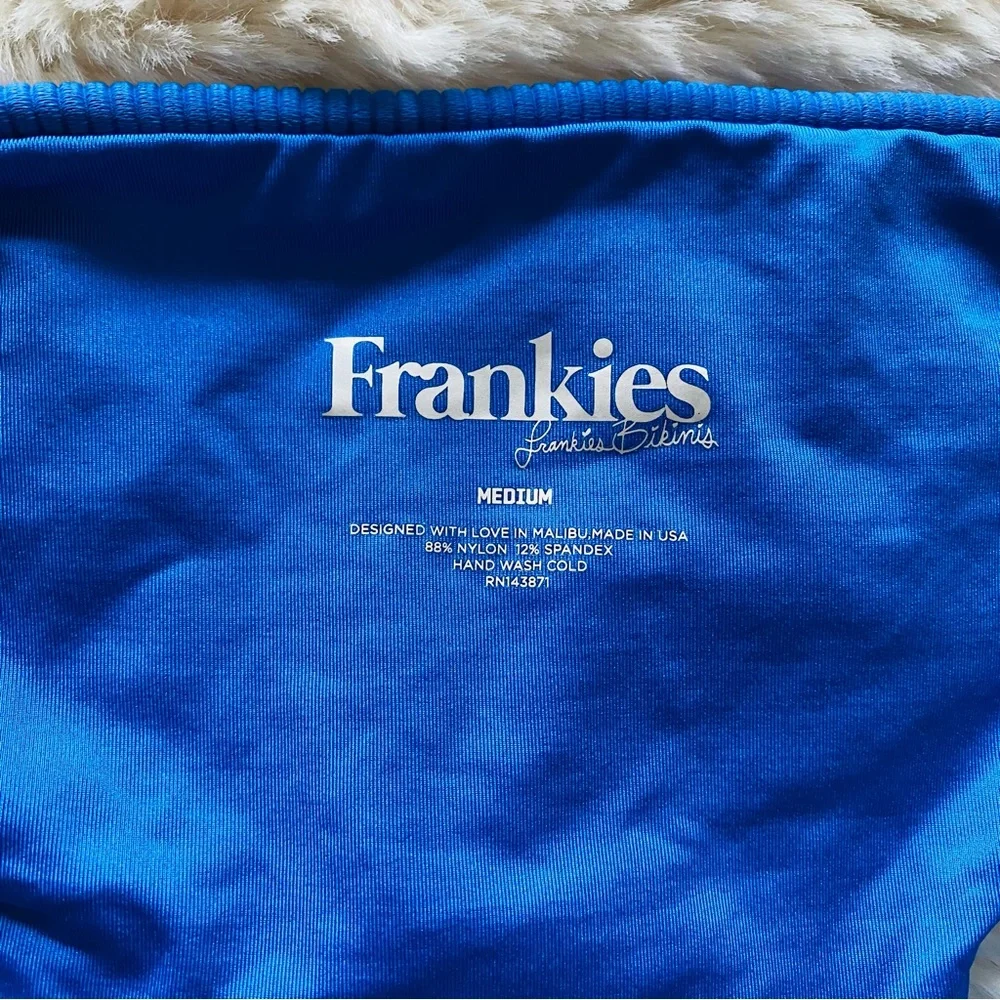 NWT Frankie’s Cobalt Royal Blue Ribbed Cheeky Bikini Bottom